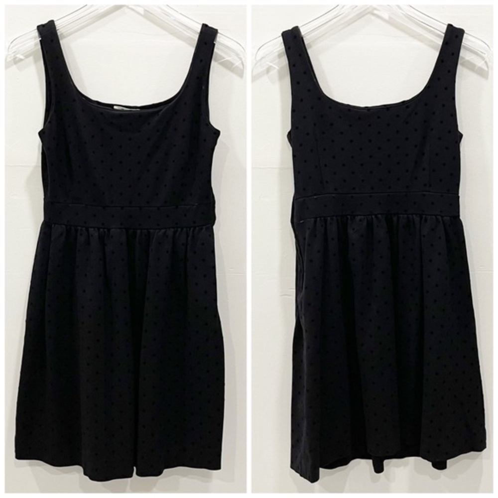 Madewell Polka-Dot Tank Dress Black Dotted Fit & Flare Small